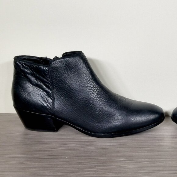 Sam Edelman Petty Chelsea Boot, Black Pebbled Leather, Womens Size 8.5 M / 38.5 - Picture 7 of 13